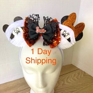 Mickey Minnie Halloween headband ears Disney Boo Bash Oogie Boogie Party Mummy